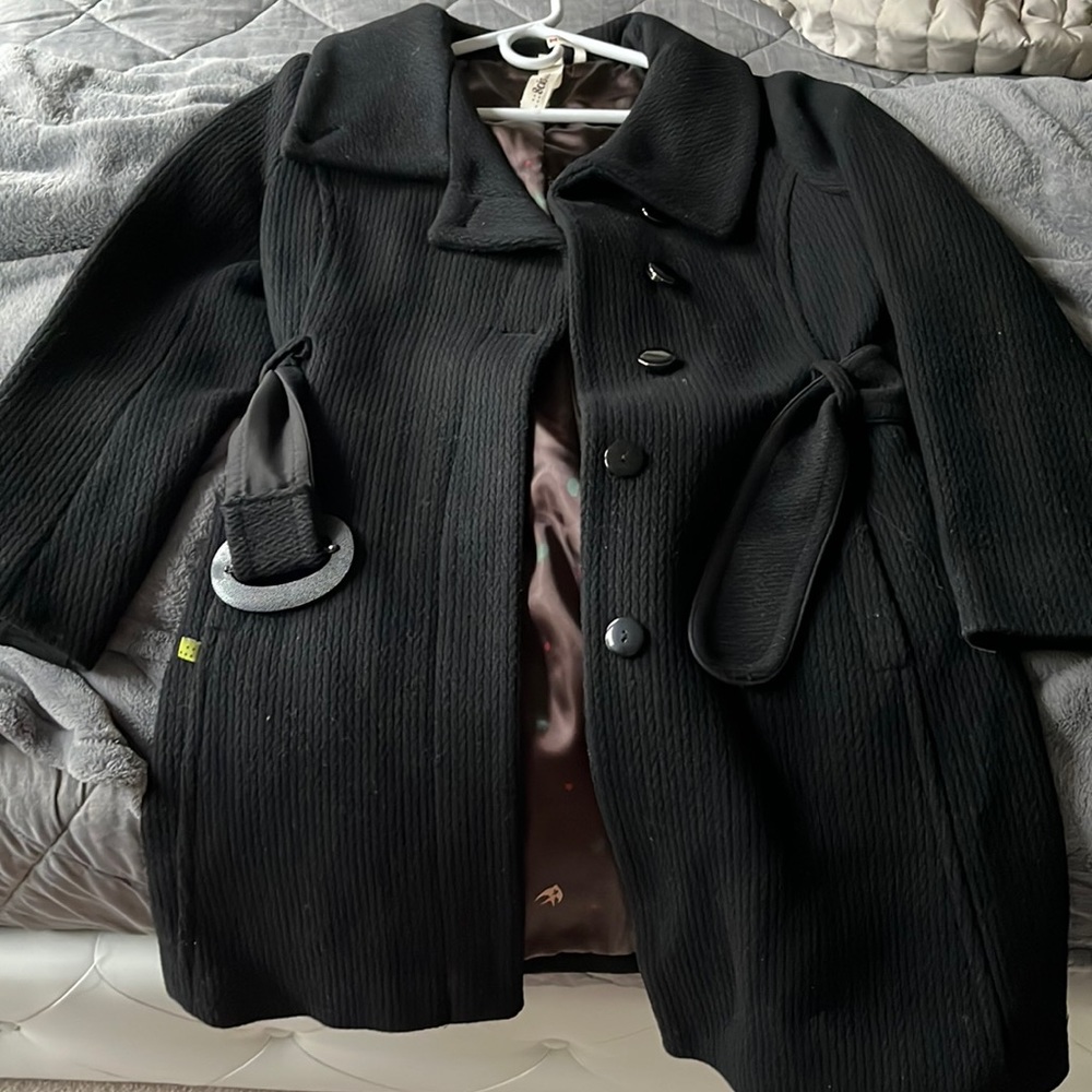 Black Ribbed Coat